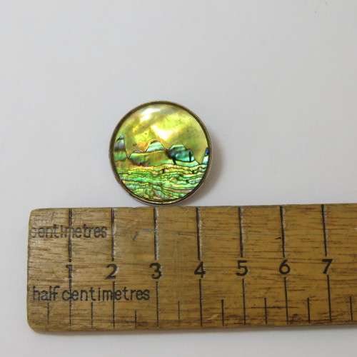 Vintage mother of pearl brooch (sea and mountains)