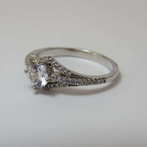 Sterling silver wedding set - 4,1 g - Size P/Q
