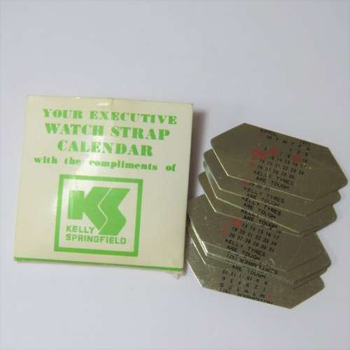 Vintage watch strap calendar set