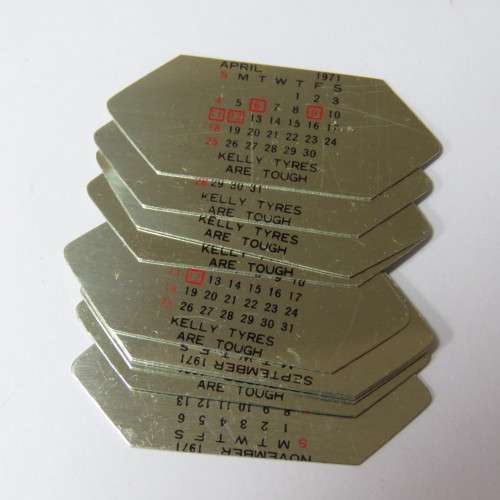 Vintage watch strap calendar set