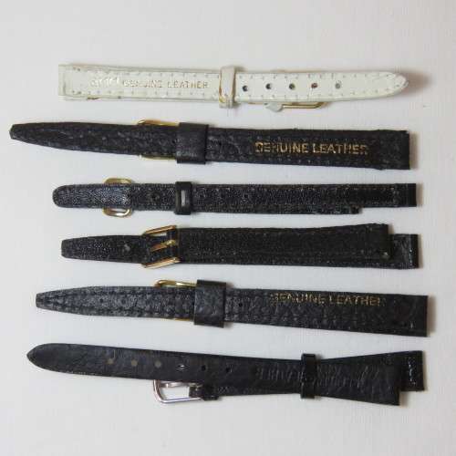 Lot of 6 leather ladies watch straps