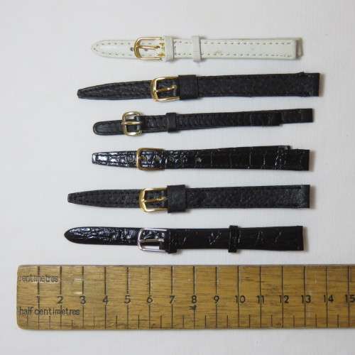 Lot of 6 leather ladies watch straps