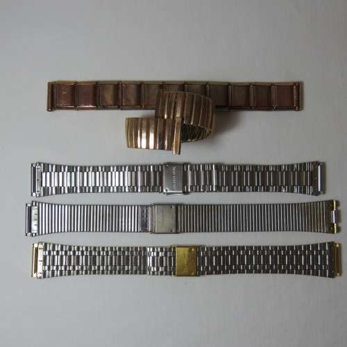 Lot of 5 vintage mens watch straps
