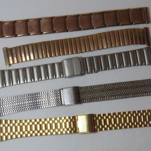 Lot of 5 vintage mens watch straps