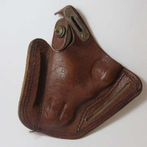 Leather holster for 38 special revolver with 2 inch barrel