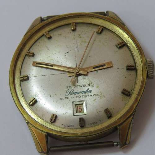 Vintage Ardath Remember Super-Automatic mens watch - Not working - No glass