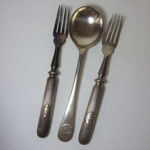 Australian Antique Burns Philp Line Forks and spoon - Famous for blackbirding and slave trade