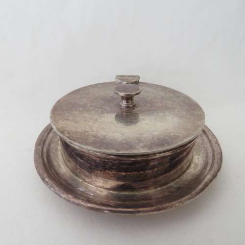 Antique silverplated dish with lid - Specially made for Spilhaus by John Turton and Co