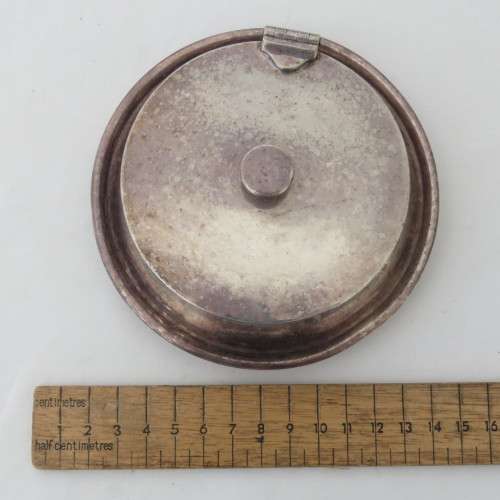 Antique silverplated dish with lid - Specially made for Spilhaus by John Turton and Co