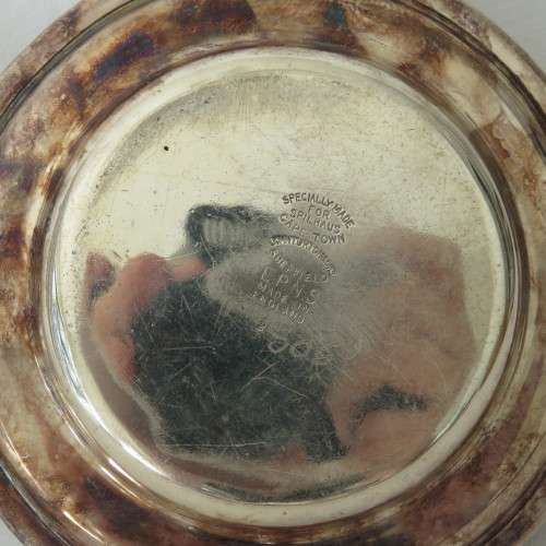 Antique silverplated dish with lid - Specially made for Spilhaus by John Turton and Co