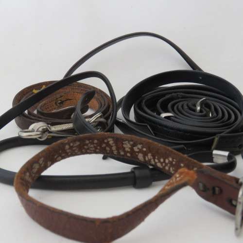 Lot of camera and lens box straps - 2 unused plus films and flash strip with 2 uses left