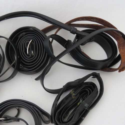 Lot of camera and lens box straps - 2 unused plus films and flash strip with 2 uses left