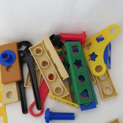 Power Tool set with carrying box - 70 pieces - No lid