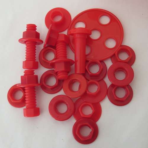 Plastic bolts and nuts for younger children - Play set - 86 Pieces with tool case