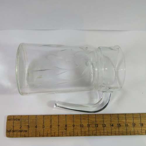 Vintage Grape pattern oilve oil / vinegar holder with glass stopper plus milk jug