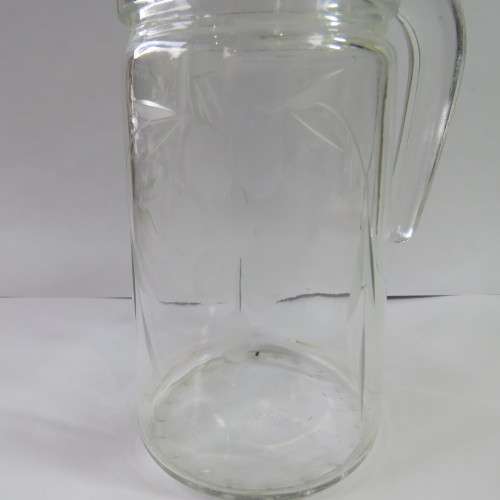 Vintage Grape pattern oilve oil / vinegar holder with glass stopper plus milk jug