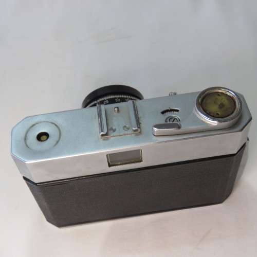 Hamano 35 Film camera with Tokinon 1:2.8 lens missing rewinder - In leather case