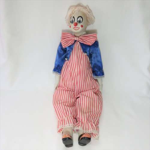 Vintage porcelain clown doll - 51 cm High - Foot repaired