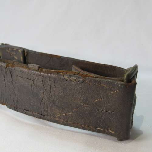 WW1 Transvaal Scottish leather belt and buckle - Length 92 cm