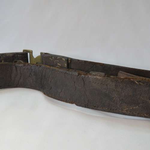 WW1 Transvaal Scottish leather belt and buckle - Length 92 cm