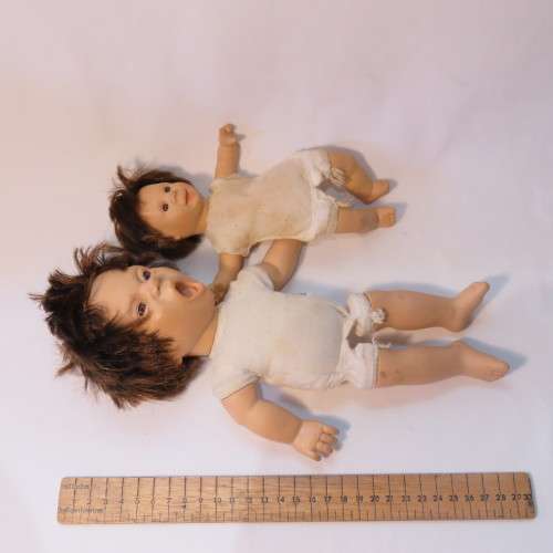 Vintage lot of 6 polyester dolls