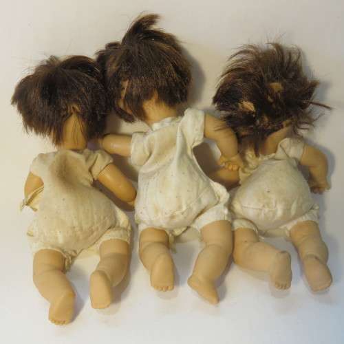 Vintage lot of 6 polyester dolls