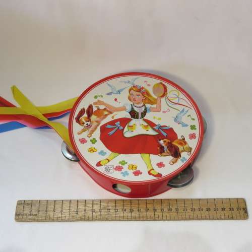 Vintage musical Tambourine in original box - Excellent condition