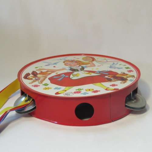 Vintage musical Tambourine in original box - Excellent condition