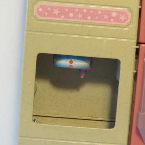 Vintage doll house fridge with light and water dispenser