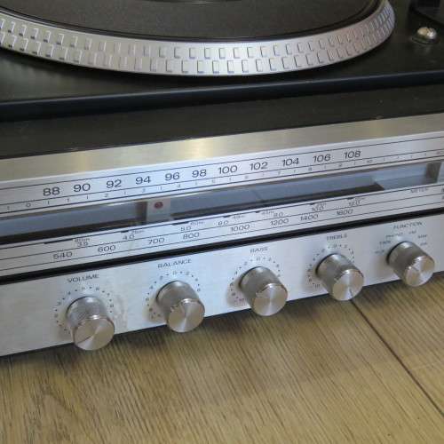 Vintage Sanyo Stanza 3 in 1 record player - Tape deck - FM radio - Working - No speakers