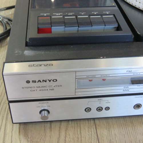 Vintage Sanyo Stanza 3 in 1 record player - Tape deck - FM radio - Working - No speakers