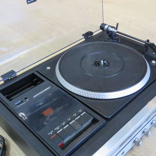 Vintage Sanyo Stanza 3 in 1 record player - Tape deck - FM radio - Working - No speakers