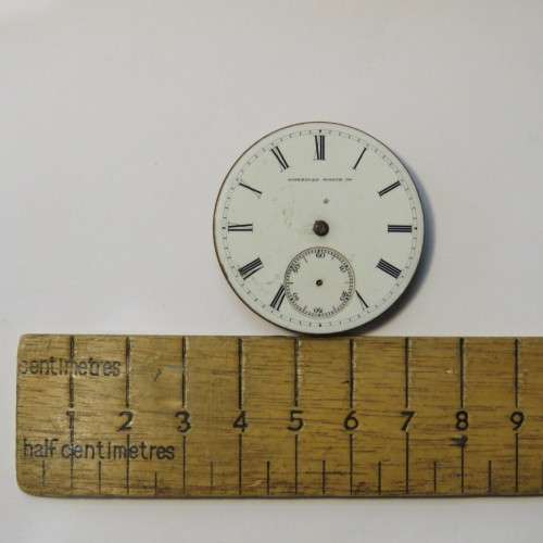Waltham Mass Pocket Watch movement - No hands - Face plate intact - Sold as parts