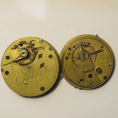 Lot of 5 antique pocket watch movements for spares - All London makers
