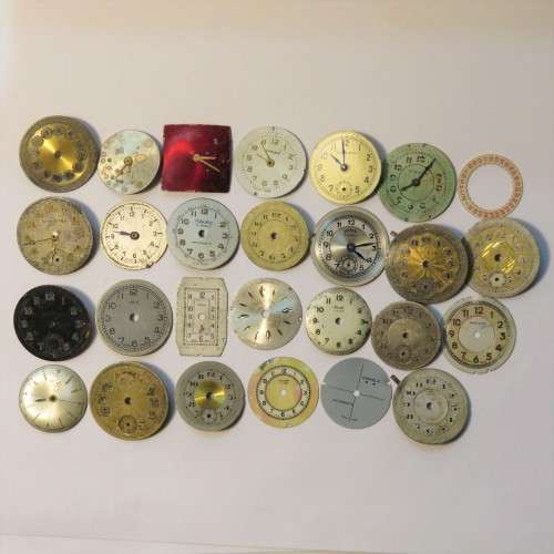 Lot of 26 ladies watch vintage face plates - Used