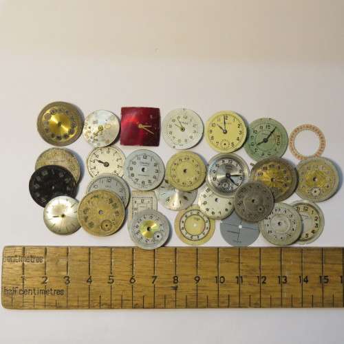 Lot of 26 ladies watch vintage face plates - Used