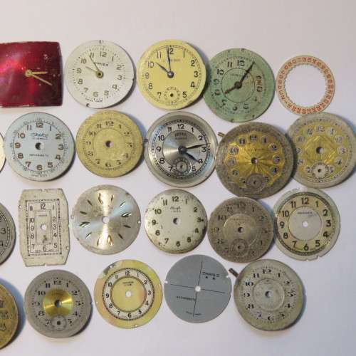 Lot of 26 ladies watch vintage face plates - Used