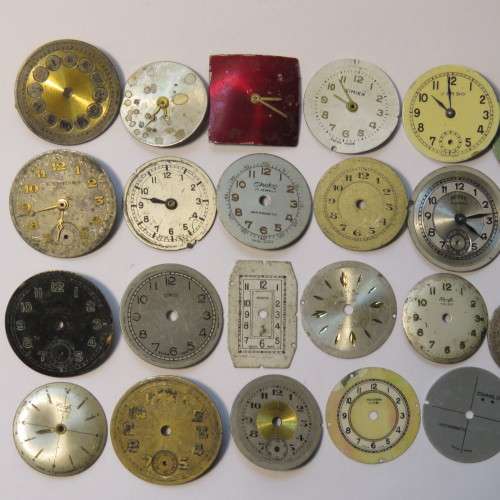 Lot of 26 ladies watch vintage face plates - Used