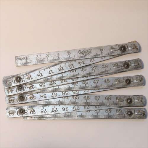 Vintage foldable thumbstick/ruler - 100 cm