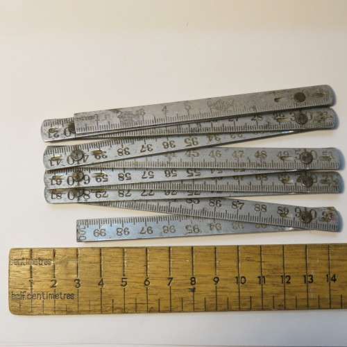 Vintage foldable thumbstick/ruler - 100 cm