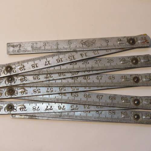 Vintage foldable thumbstick/ruler - 100 cm