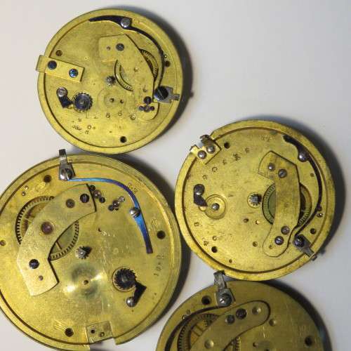 Lot of 5 antique pocket watch movements for spares