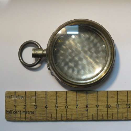 Large stainless pocket watch case - Vintage - With glass
