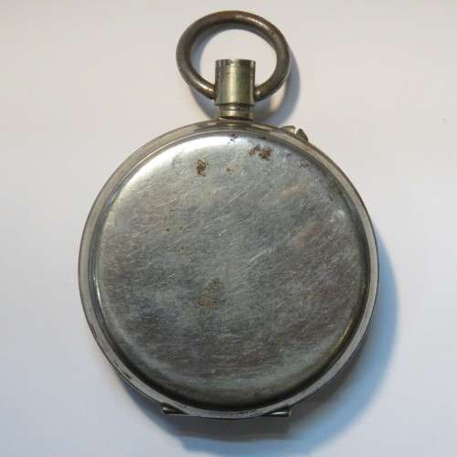 Large stainless pocket watch case - Vintage - With glass
