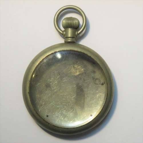 Keystone Silveroid pocket watch case with glass & crown