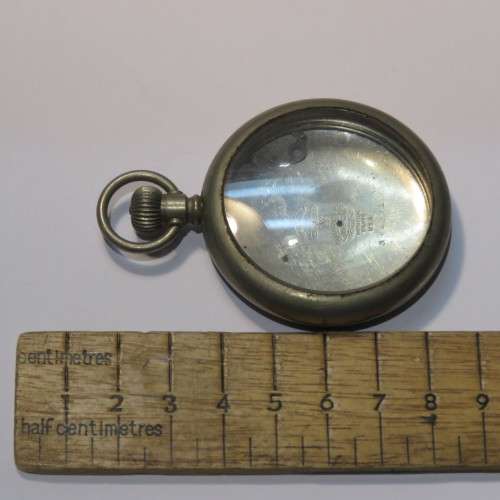 Keystone Silveroid pocket watch case with glass & crown