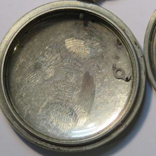 Keystone Silveroid pocket watch case with glass & crown