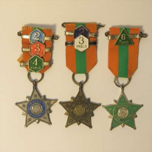 Lot of 3 Dutch 4 day Walk medals