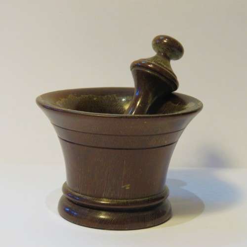 Small stinkwood mortar and pestle - Vintage