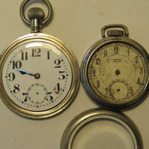 Lot of 3 pocket watches without back plates - Not working